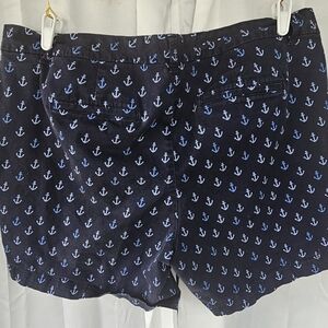 Navy Anchor Patterned Shorts